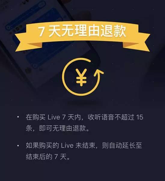 知乎Live也支持7天無理由退貨了，這是要學(xué)電商？